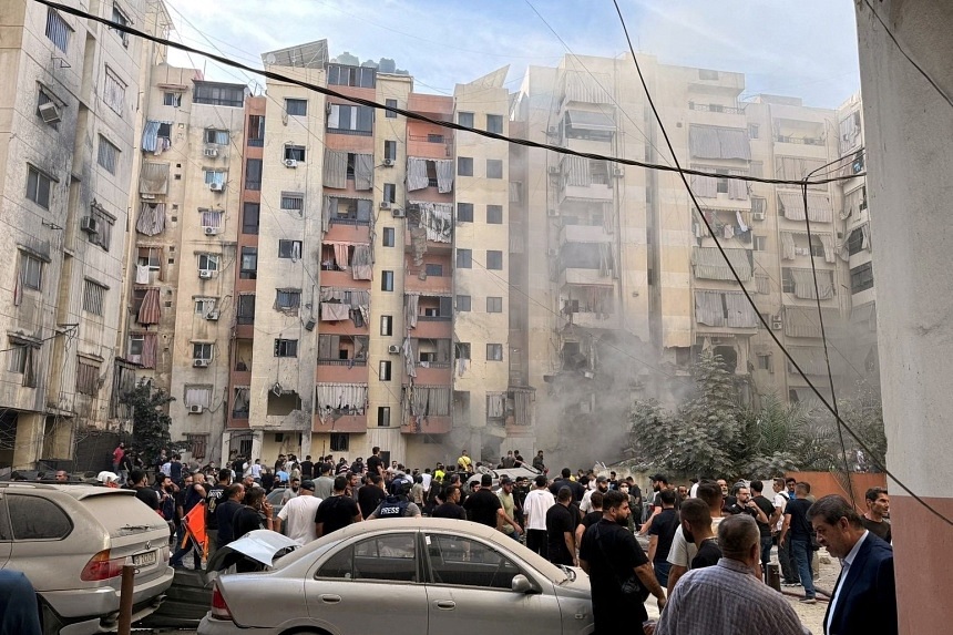 Developing Story: Israel conducts air strike on Beirut after Hezbollah fires rockets