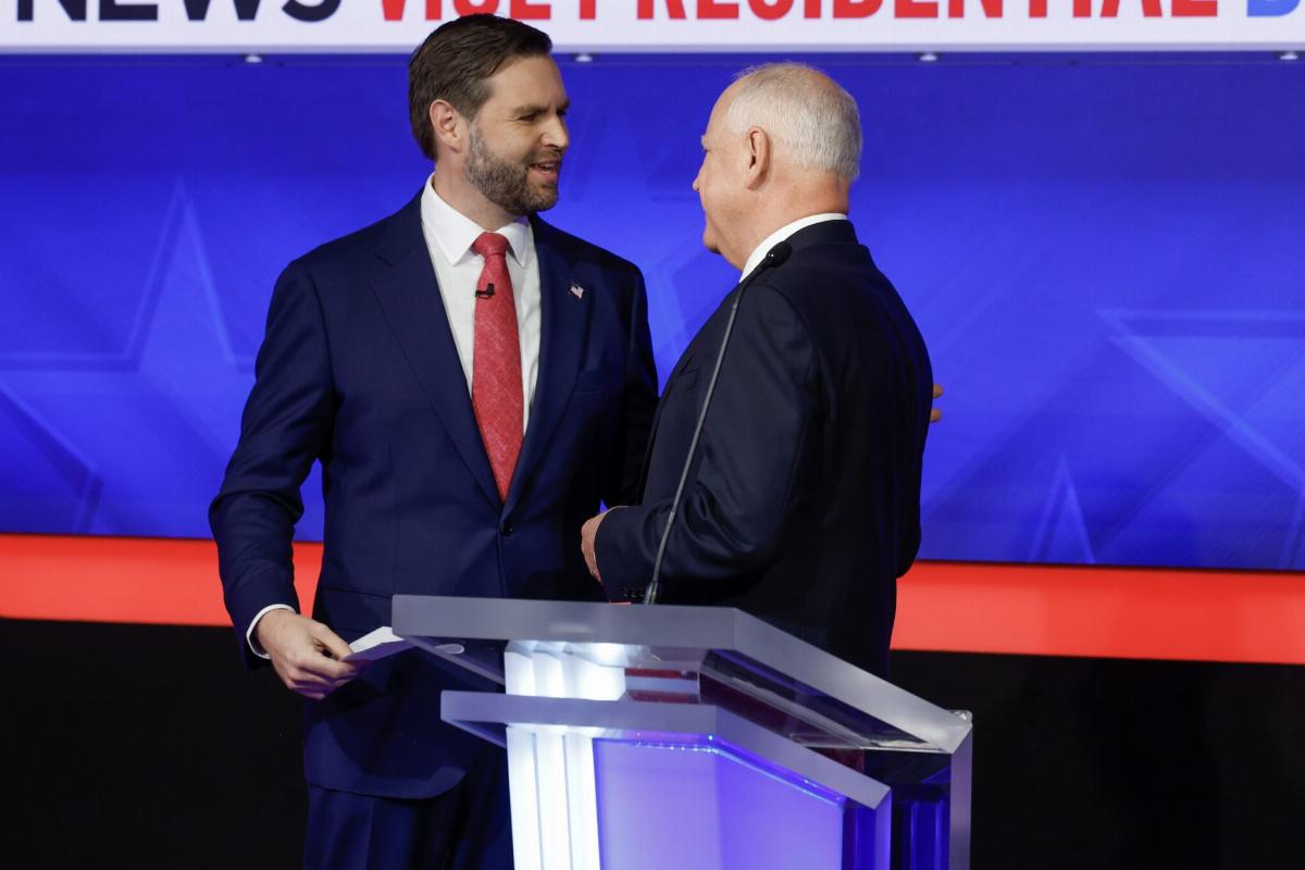 Midwestern-style vice presidential debate highlights civil tone between Walz and Vance